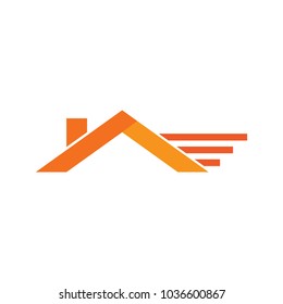 Run Roof Logo Icon Design