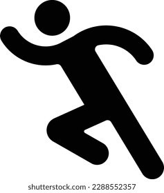 run runner running man dynamic fast Glyph