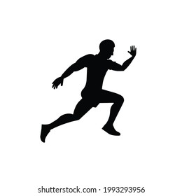 Run, Runners on sprint men, vector isolated illustration. Running man, vector illustration, Run Logo, Vector Icon. 