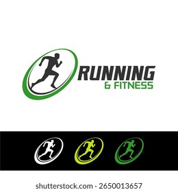 Execute a ilustração vetorial do logotipo da Maratona do clube de corrida.
