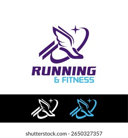Execute a ilustração vetorial do logotipo da Maratona do clube de corrida.