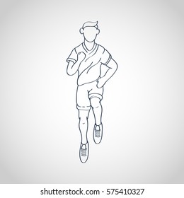 Run, running man icon logo vector