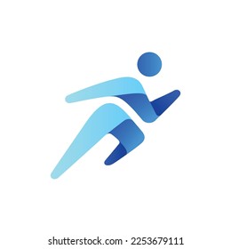 run running people human man sport logo vector icon illustration