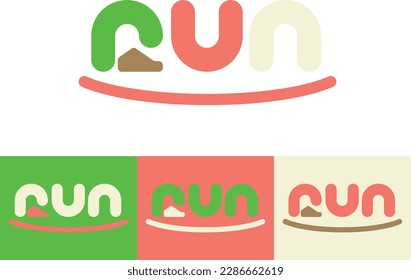 Plantilla de diseño vectorial del logotipo del zapato de ejecución