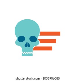 Run Skull Logo Icon Design