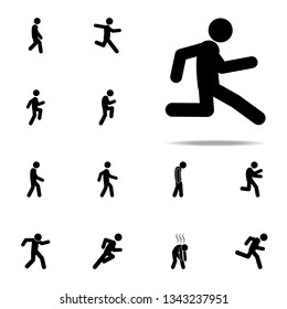 run, slowly icon. Walking, Running People icons universal set for web and mobile