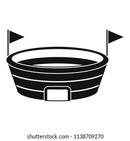 Run sport arena icon. Simple illustration of run sport arena vector icon for web design isolated on white background