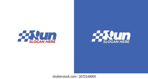 run sport logo design concept