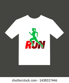 Run sport logo. Emblems for sport organizations, tournaments and marathons.Vector illustration on the theme of run and running.