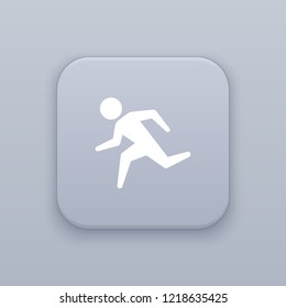 Run, Sprint button, best vector on a gray background
