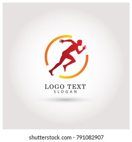 Run & Sprint Logo. Symbol & Icon Vector Template.