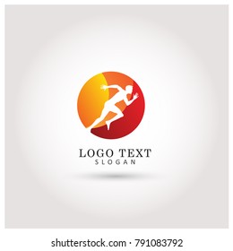 Run & Sprint Logo. Symbol & Icon Vector Template.