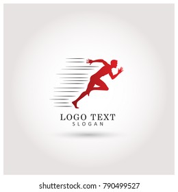 Run, Sprint & Marathon Logo. Symbol & Icon Vector Template.