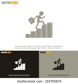Run to success. Vector illustration.