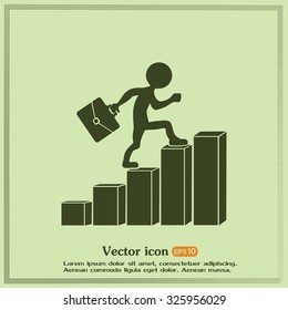 Run to success. Vector illustration.