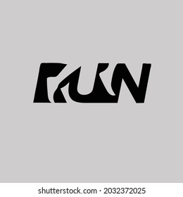 Run text Effect with foot design