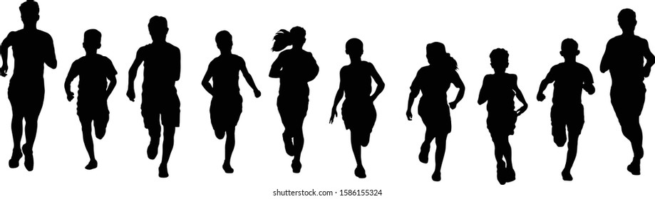 Run Together on illustration graphic vector