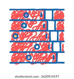 Ejecutar pista Vista superior Vector de dibujo de icono de doodle. Ejecutar pista Vista superior Signo. Ilustración de símbolo aislado