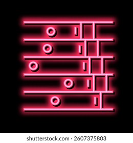 run track top view neon light sign vector. run track top view sign. isolated symbol illustration