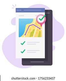 Run tracker app online on city map via mobile phone smartphone or walk distance track for sport and fitness health vector flat cartoon, idea of gps location or route path on screen, navigation tech