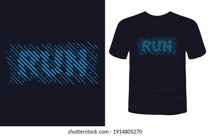 "RUN" Typography vector t-shirt design.