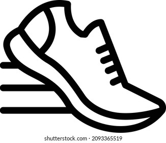 ejecutar la ilustración Vector en un fondo transparente. Símbolos de calidad premium. Icono vectorial de trazo para el concepto y diseño gráfico.