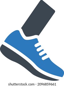 ejecutar la ilustración Vector en un fondo transparente. Símbolos de calidad premium. Icono vector glifos para concepto y diseño gráfico.