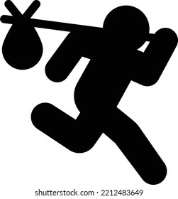 run Vector illustration on a transparent background. Premium quality symmbols. Glyphs vector icons for concept and graphic design.
