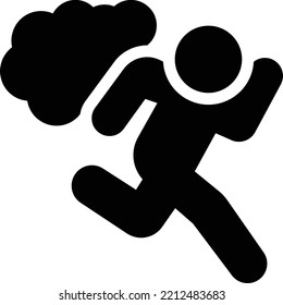 run Vector illustration on a transparent background. Premium quality symmbols. Glyphs vector icons for concept and graphic design.