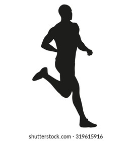 Run. Vector silhouette