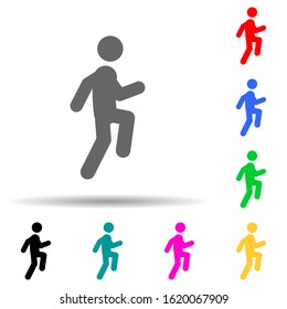 Run, walking multi color style icon. Simple glyph, flat vector of walking,running people icons for ui and ux, website or mobile application