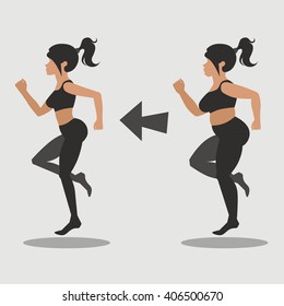 run. weight loss. female