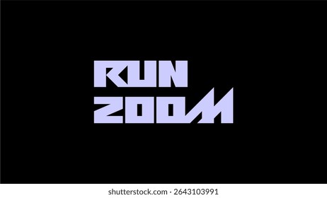 Executar Zoom logo Vetor Obras de Arte