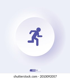 run_exit_2 icon. Communication, Navigation, Sign and Symbol icon. Contains such Icons as Map with a Pin, Route map, Navigator, Direction and more. Vector illustration.