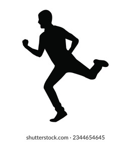 rund silhouette man vector image 