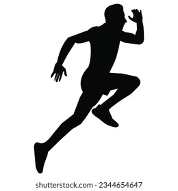 rund silhouette man vector image 