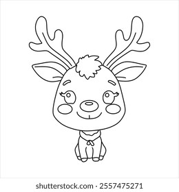 Rundolph's black and white sketch is suitable for children to learn to color