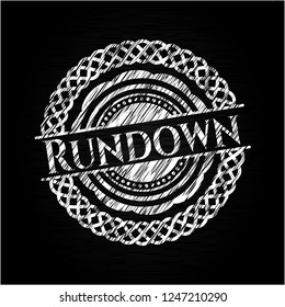 Rundown with chalkboard texture