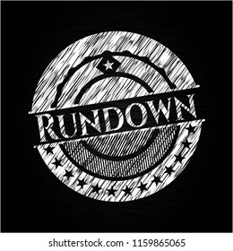 Rundown written with chalkboard texture