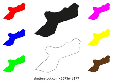 Rundu ciudad (República de Namibia) mapa Ilustración vectorial, scribble sketch Rundu mapa