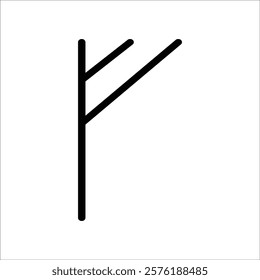 Rune alphabet icon letter F