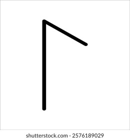 Rune alphabet icon letter L