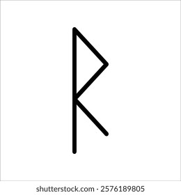 Rune alphabet icon letter R