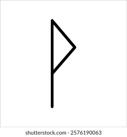 Rune alphabet icon letter V