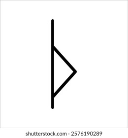 Rune alphabet icon letter X