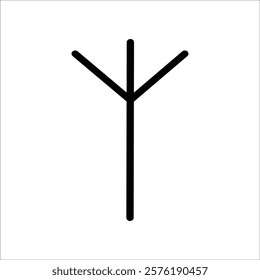 Rune alphabet icon letter Z