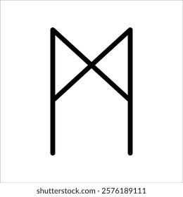 Rune alphanet icon letter M