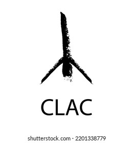 Rune Clac. Hand Drawn Wax Chalk Texture, Mystical, Esoteric, Occult, Magic Glyphs. For Game Interface.