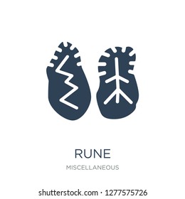 rune icon vector on white background, rune trendy filled icons from Miscellaneous collection, rune vector illustration