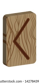 Rune Kano. Vertical projection. Scandinavian. Imitation burning wood. Wood Cut Texture